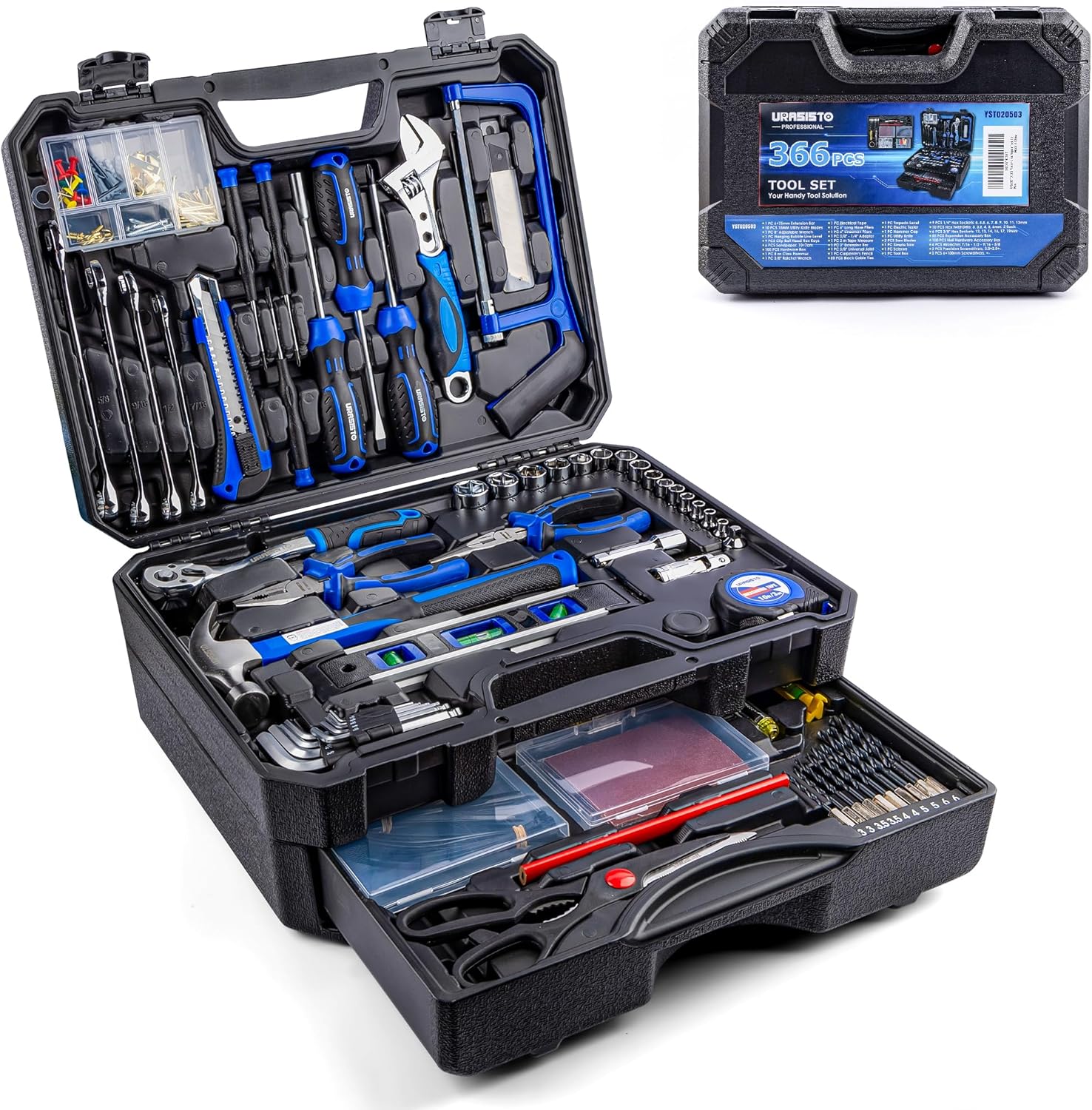 URASISTO 366-Piece Home & Auto Repair Tool Kit - Image 2