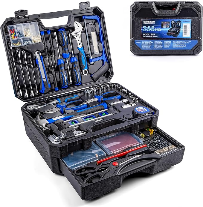 URASISTO 366-Piece Home & Auto Repair Tool Kit - Image 1