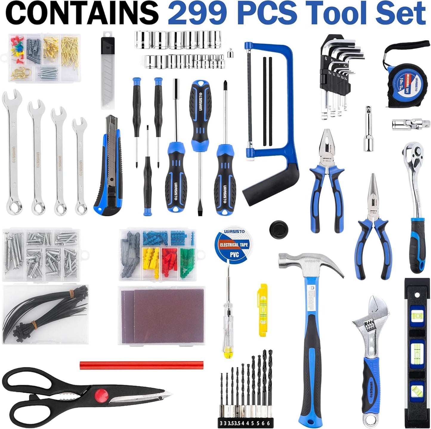 URASISTO 366 Piece Home Repair Tool Kit - Tool Assortment 1